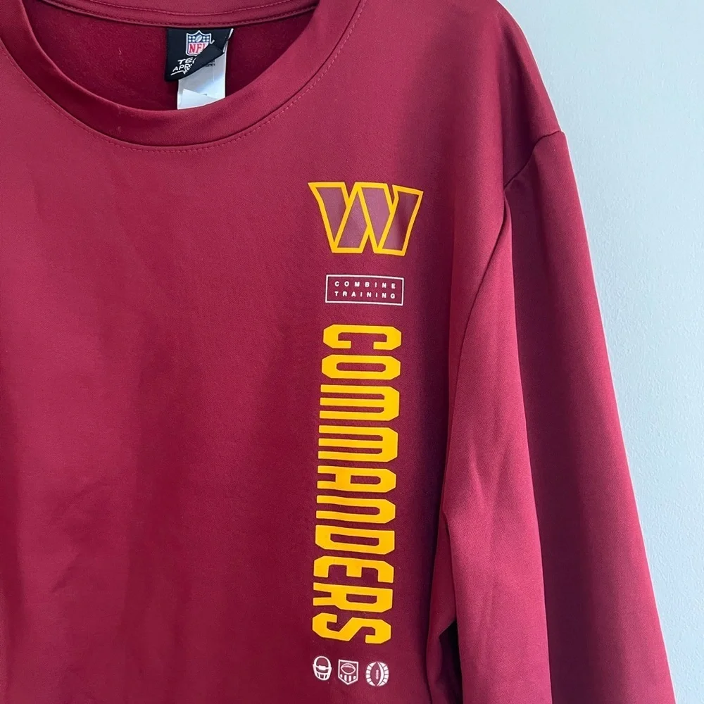NWT RARE NFL Commanders ‘Combine Training’ Performance Pullover Sweatshirt, XL - Picture 8 of 9